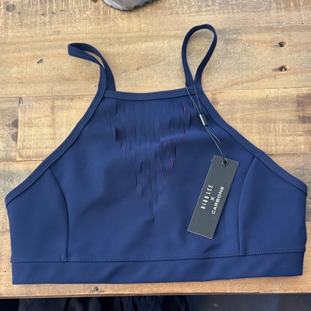 Dion Lee x Carbon38 Women's Navy Sports Bra